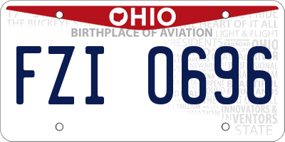 OH license plate FZI0696