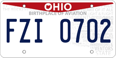 OH license plate FZI0702