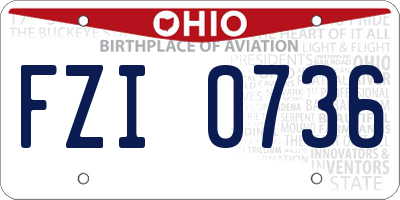OH license plate FZI0736