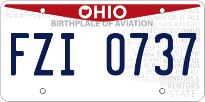 OH license plate FZI0737