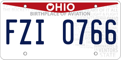 OH license plate FZI0766