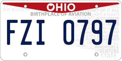 OH license plate FZI0797