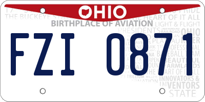 OH license plate FZI0871