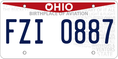 OH license plate FZI0887