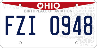 OH license plate FZI0948