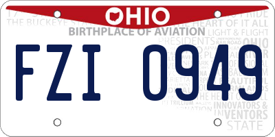 OH license plate FZI0949