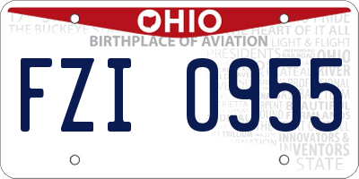 OH license plate FZI0955
