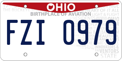 OH license plate FZI0979