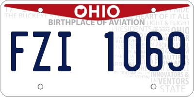 OH license plate FZI1069