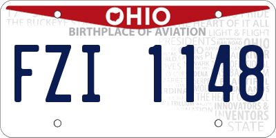 OH license plate FZI1148