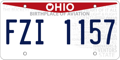 OH license plate FZI1157