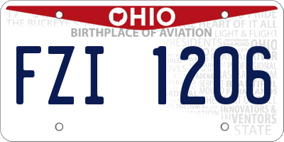 OH license plate FZI1206