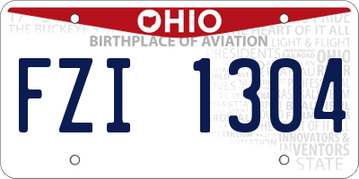OH license plate FZI1304