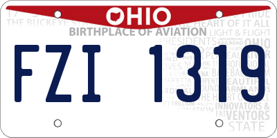OH license plate FZI1319