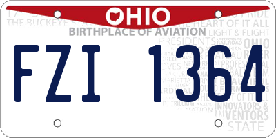 OH license plate FZI1364