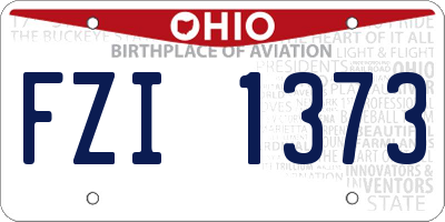 OH license plate FZI1373