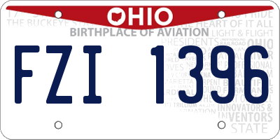 OH license plate FZI1396