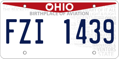 OH license plate FZI1439