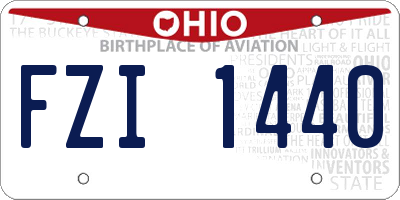 OH license plate FZI1440