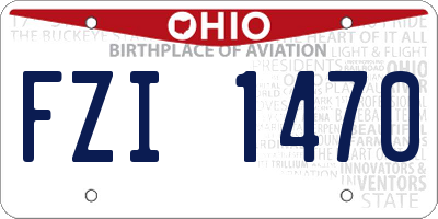 OH license plate FZI1470