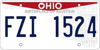 OH license plate FZI1524
