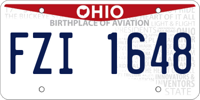 OH license plate FZI1648