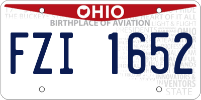 OH license plate FZI1652