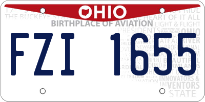 OH license plate FZI1655