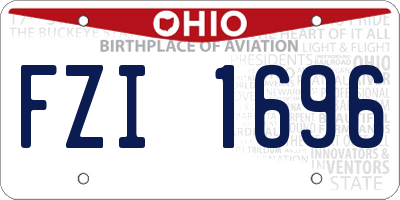 OH license plate FZI1696