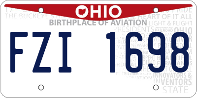 OH license plate FZI1698