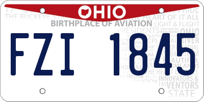OH license plate FZI1845
