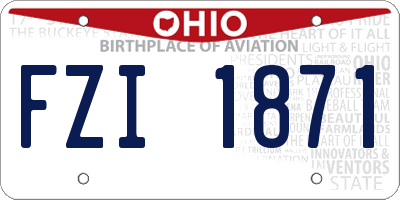 OH license plate FZI1871