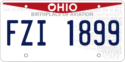 OH license plate FZI1899