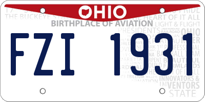 OH license plate FZI1931
