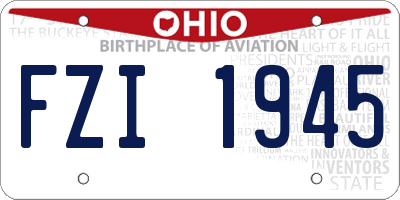 OH license plate FZI1945