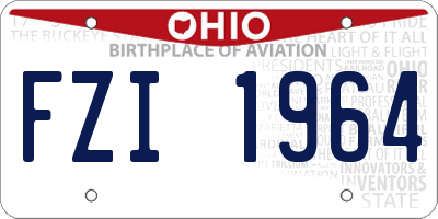 OH license plate FZI1964