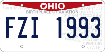 OH license plate FZI1993