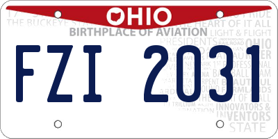 OH license plate FZI2031
