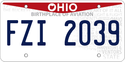 OH license plate FZI2039