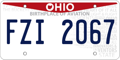 OH license plate FZI2067