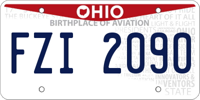 OH license plate FZI2090