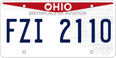 OH license plate FZI2110