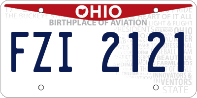 OH license plate FZI2121