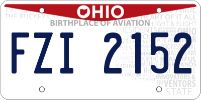 OH license plate FZI2152