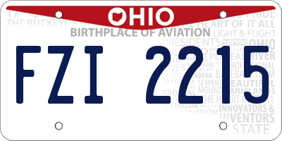 OH license plate FZI2215
