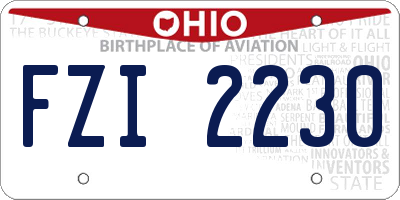 OH license plate FZI2230