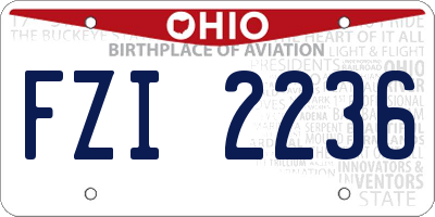 OH license plate FZI2236