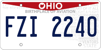 OH license plate FZI2240