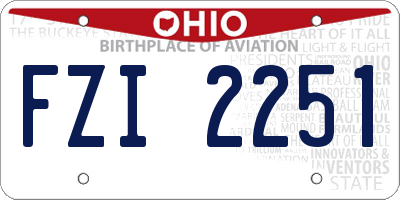OH license plate FZI2251