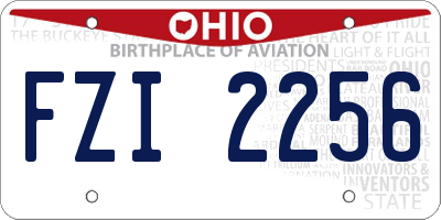 OH license plate FZI2256
